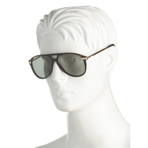 CARTIER Havana Green 60mm Designer Aviator Sunglasses - Picture 2 of 2